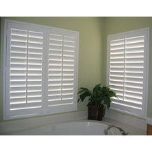 2015 (CE)High quality wood hidden push rod window shutter blinds /plantation shutters from china